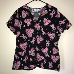 🧡5 for $20🧡Breast Cancer Scrub Top